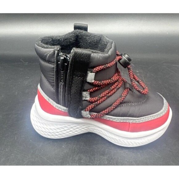 Skechers Skech-Lite Waterproof Black Red Winter Snow Boots TODDLER Sz 6 NEW - Picture 5 of 9